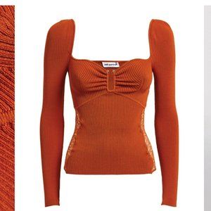 Self-Portrait lace side top